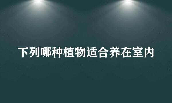 下列哪种植物适合养在室内