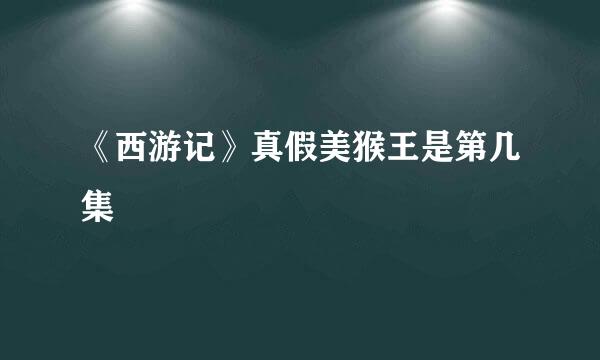 《西游记》真假美猴王是第几集