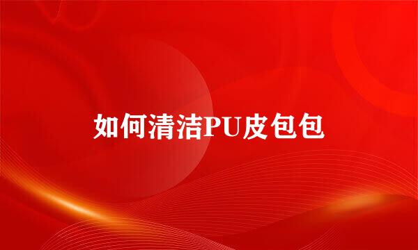 如何清洁PU皮包包