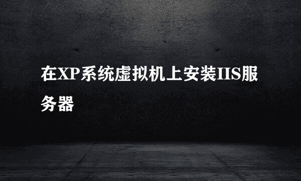 在XP系统虚拟机上安装IIS服务器