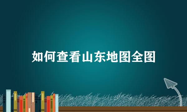 如何查看山东地图全图