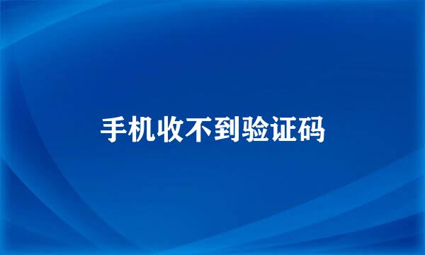 手机收不到验证码