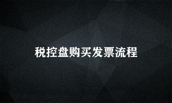 税控盘购买发票流程