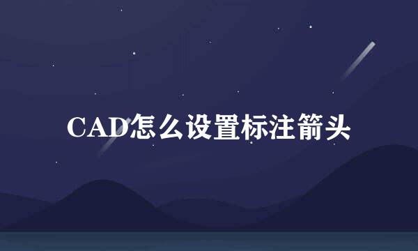 CAD怎么设置标注箭头