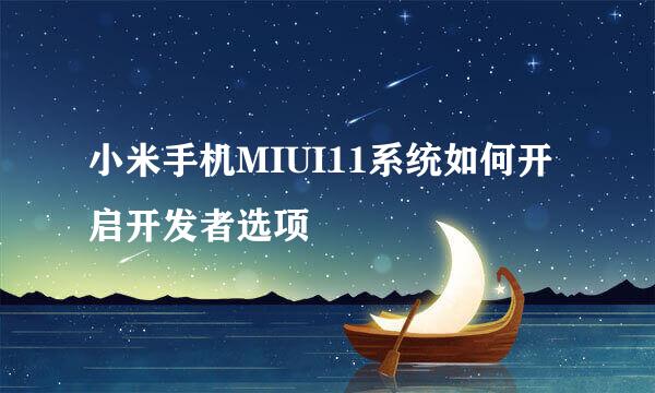 小米手机MIUI11系统如何开启开发者选项