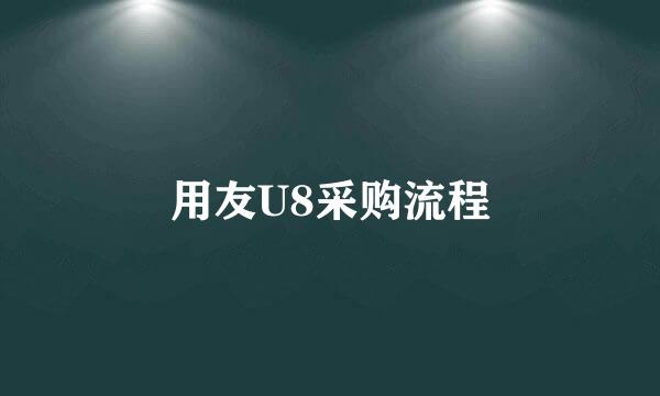用友U8采购流程