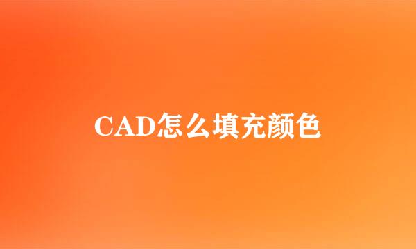 CAD怎么填充颜色