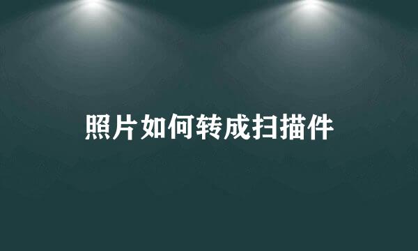 照片如何转成扫描件
