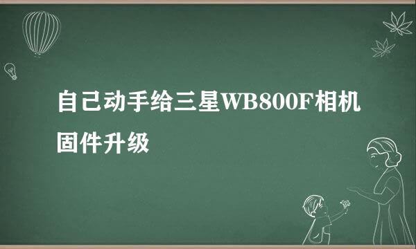 自己动手给三星WB800F相机固件升级