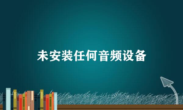 未安装任何音频设备