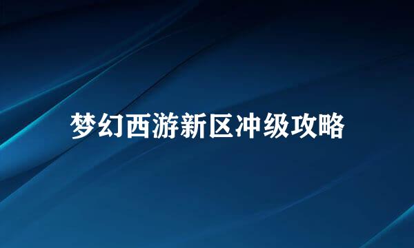 梦幻西游新区冲级攻略