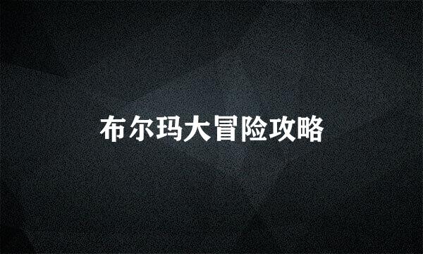 布尔玛大冒险攻略