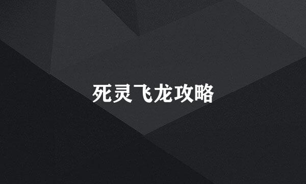 死灵飞龙攻略