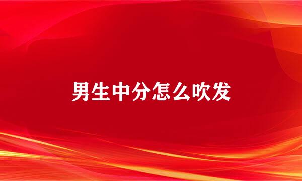 男生中分怎么吹发