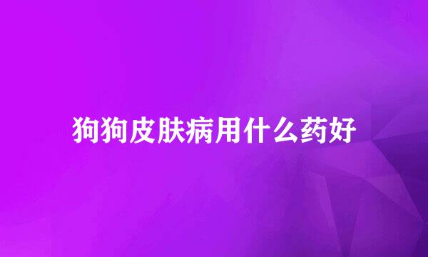 狗狗皮肤病用什么药好