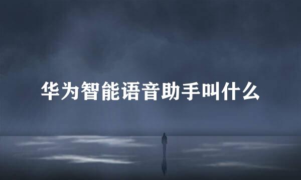 华为智能语音助手叫什么