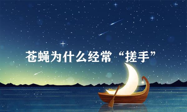 苍蝇为什么经常“搓手”