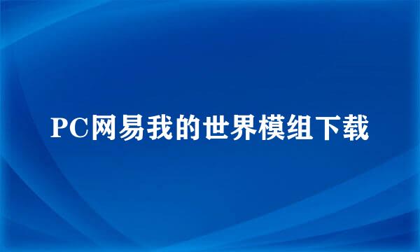 PC网易我的世界模组下载