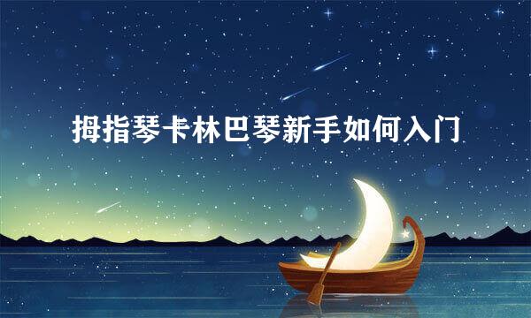 拇指琴卡林巴琴新手如何入门