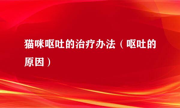 猫咪呕吐的治疗办法（呕吐的原因）