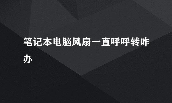 笔记本电脑风扇一直呼呼转咋办