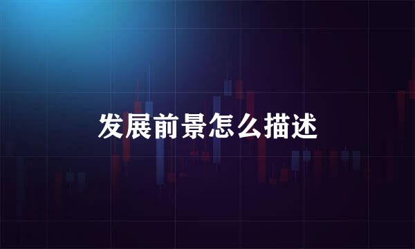 发展前景怎么描述