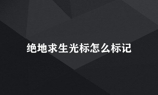 绝地求生光标怎么标记