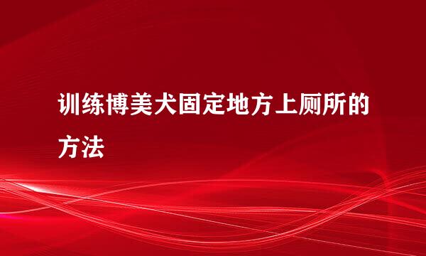 训练博美犬固定地方上厕所的方法