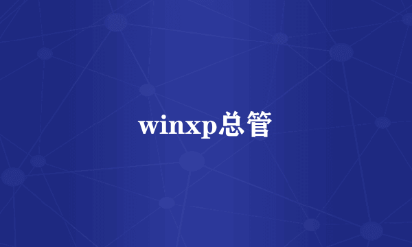 winxp总管