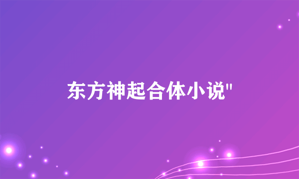 东方神起合体小说