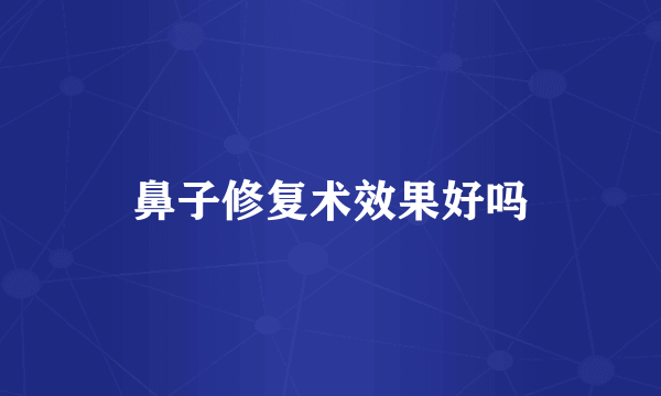 鼻子修复术效果好吗
