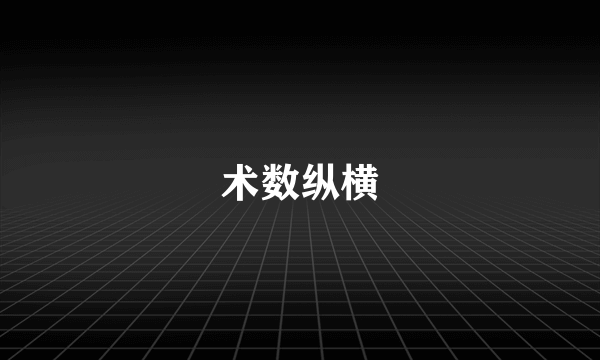 术数纵横