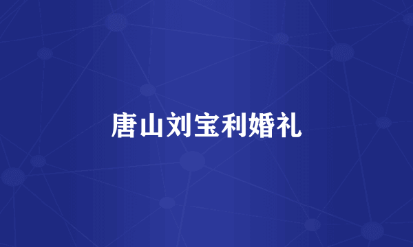 唐山刘宝利婚礼